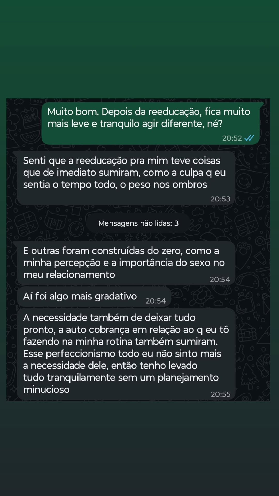 Depoimento de paciente 8