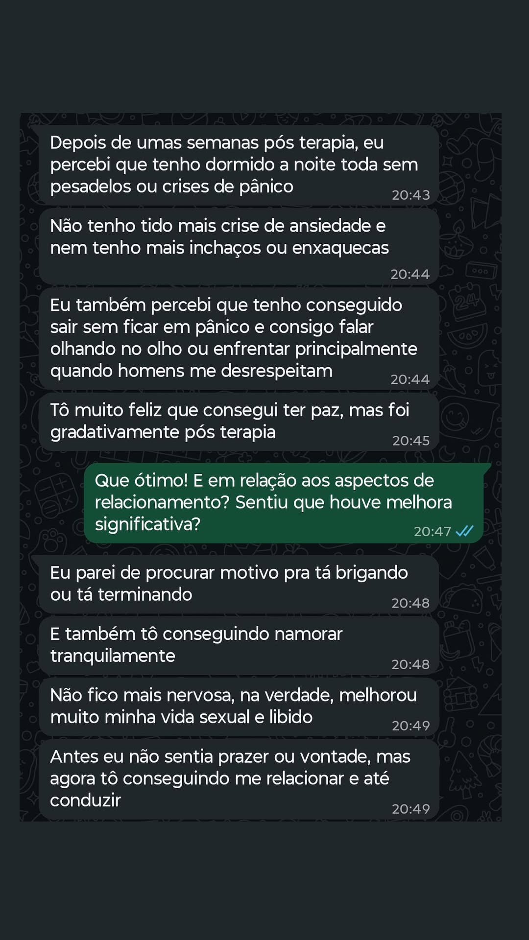 Depoimento de paciente 8
